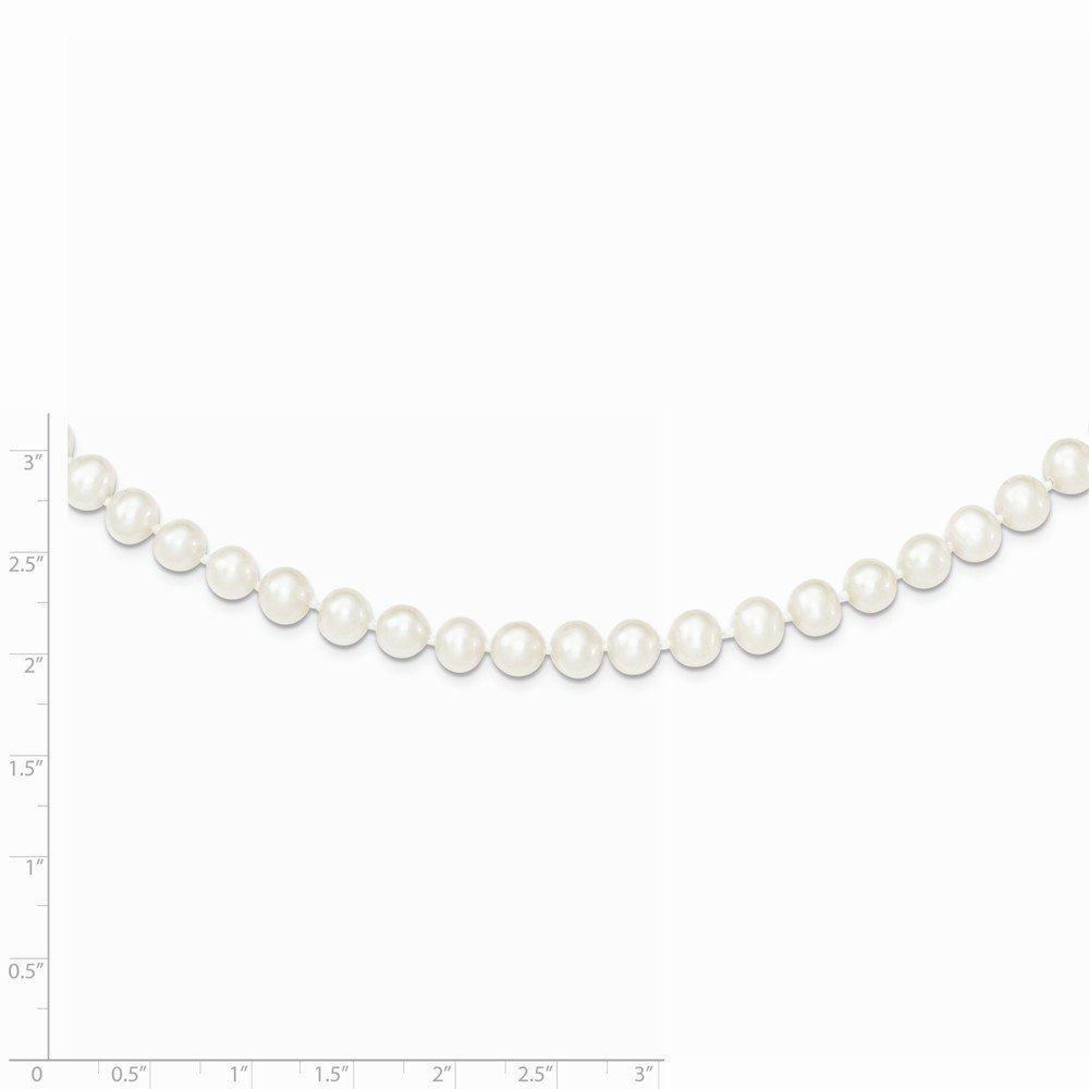 925 Sterling Silver 6-7mm White Freshwater Cultured Pearl Necklace for Women - Elegant Jewelry Gift for Wedding, Anniversary & Special Occasions