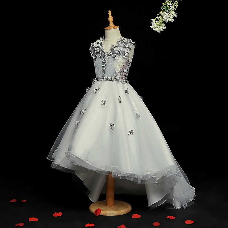 Elegant Flower Girl Dress with Embroidery - Toddler Birthday Party Princess Dress for Weddings, Pageants & Special Occasions