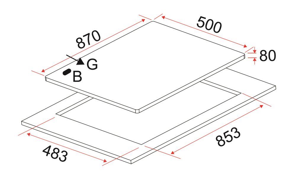 EF HB FG 4090 TN VSB Built-in Induction Cooktop - 36