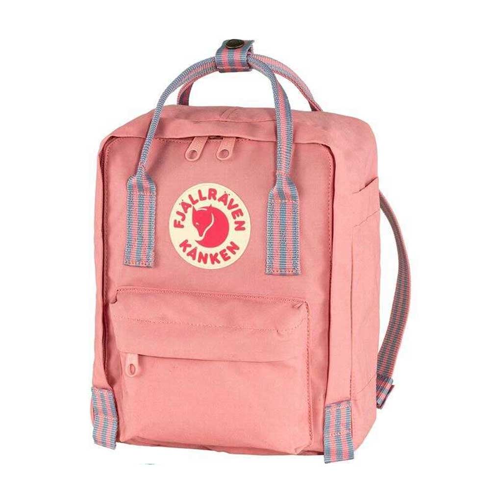 Fjallraven Kanken Mini Backpack - Lightweight Pink Striped Daypack for Women & Teens | Perfect for School, Travel & Outdoor Adventures