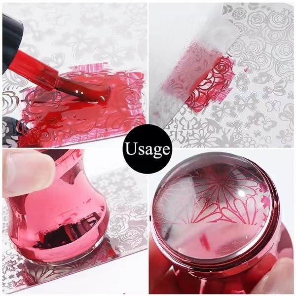 French Tip Nail Stamp Kit - Fast & Accurate Jelly Stamper for French Manicure & Nail Art Design - Perfect for Salon, Home DIY & Professional Nail Artists