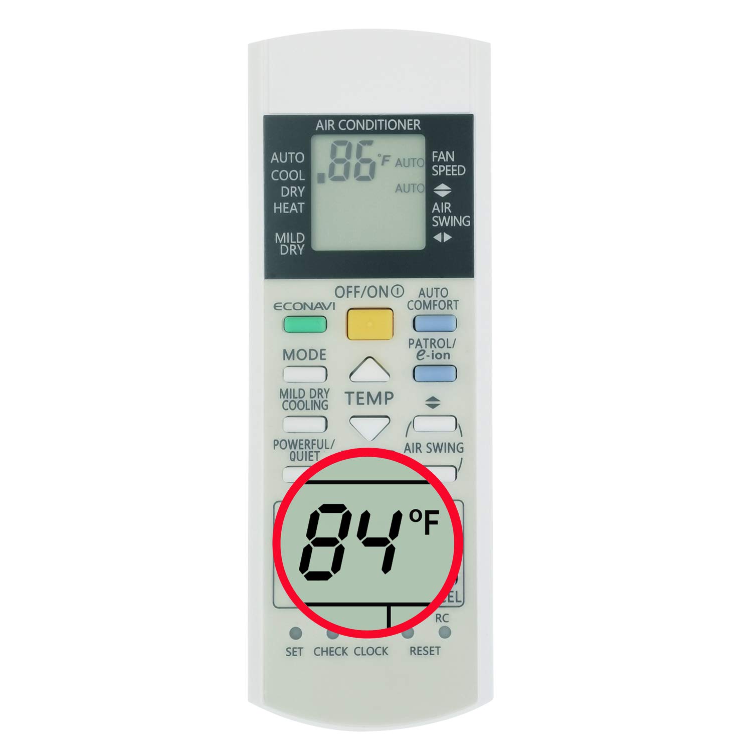 Universal Air Conditioner Remote Control for Panasonic - Compatible with Multiple Models, Fahrenheit & Celsius Display | Perfect for Home, Office, and Hotel Use