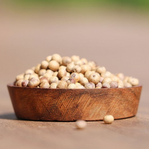Organic White Kampot Pepper Whole Peppercorns by La Plantation - 50g | Premium Cambodian Spice for Gourmet Cooking, Steak Seasoning & Asian Cuisine