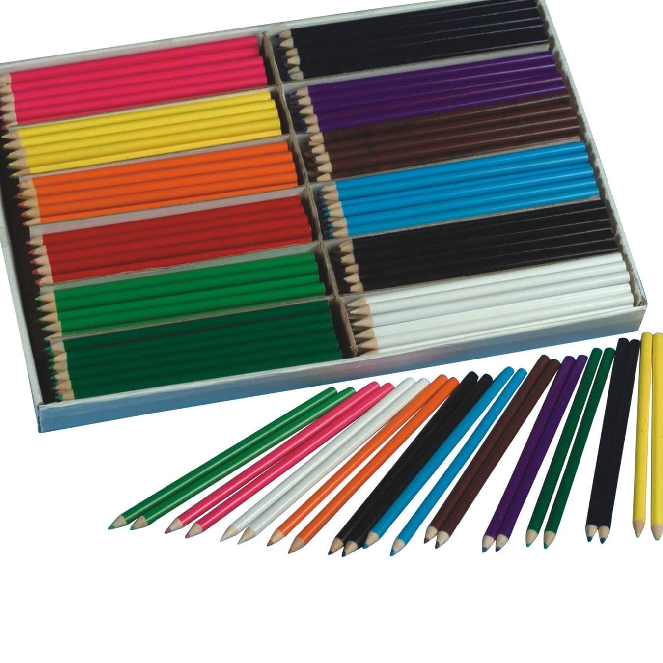 Vibrant 240-Piece Colored Pencils Set - 10 Bright Colors (24 Each) in Divided Storage Box | Perfect for Kids, Adults, Classrooms, Summer Camps & Group Coloring Activities | Ideal for Art Projects, School Supplies & Creative Gift Giving