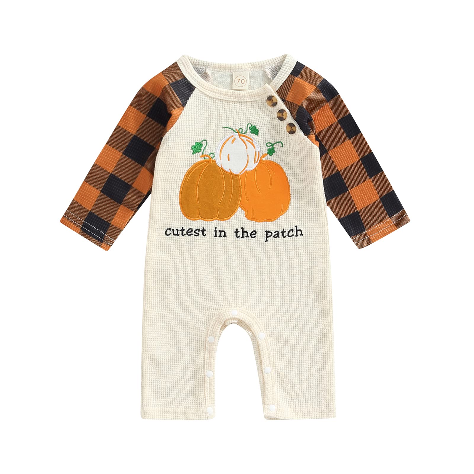 Baby Halloween Onesie - Cute Pumpkin Patch Long Sleeve Romper Jumpsuit for Newborn Boys & Girls | Perfect for Trick-or-Treating, Halloween Parties & Photo Shoots