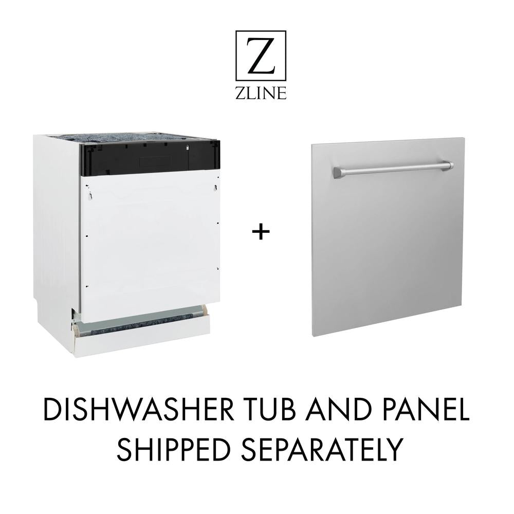 ZLINE Autograph Edition 18-inch Compact 3rd Rack Top Control Dishwasher - Stainless Steel with Matte Black Handle, 51dBa Ultra Quiet (DWVZ 304 18 MB) - Perfect for Small Kitchens, Apartments and RV Living