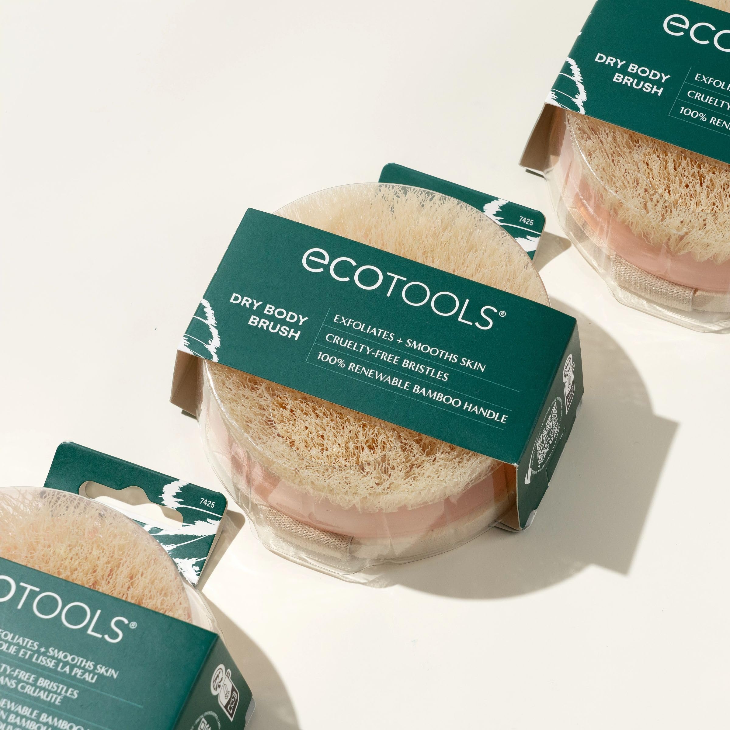 EcoTools Detoxify & Smooth Dry Body Brush for Exfoliation & Lymphatic Drainage – Perfect for Dry Brushing, Cellulite Reduction & Skin Renewal