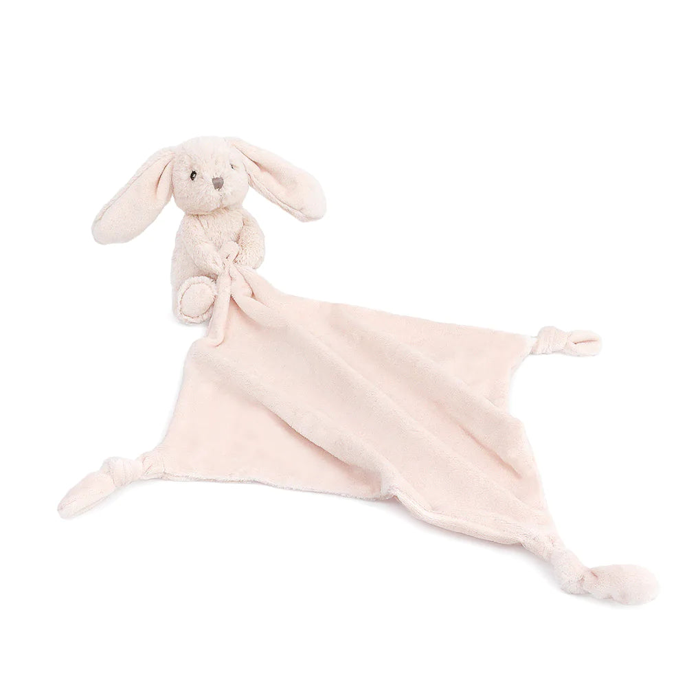 Rosie Bunny Knotted Security Blanket - Soft Baby Comfort Blanket for Toddlers & Infants - Perfect for Naptime, Travel, and Sensory Soothing