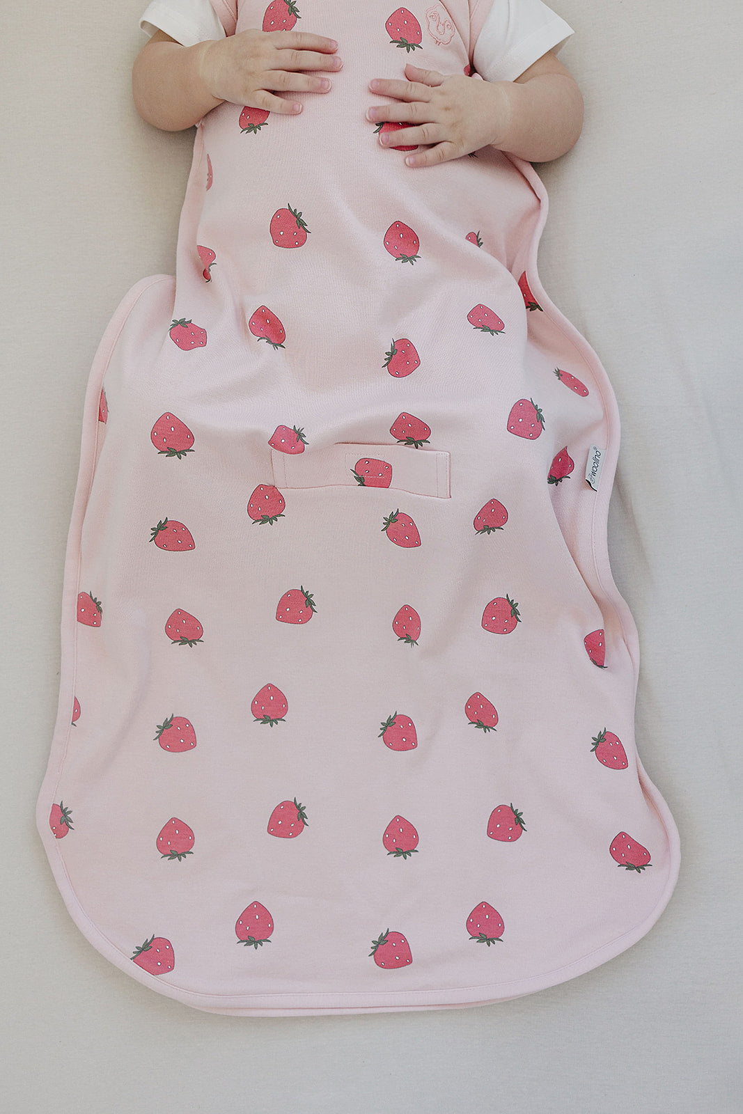 4 Season Toddler Sleep Sack - Merino Wool & Organic Cotton for Babies 2-4 Years - Strawberry Design - Perfect for Nursery, Daycare & Travel