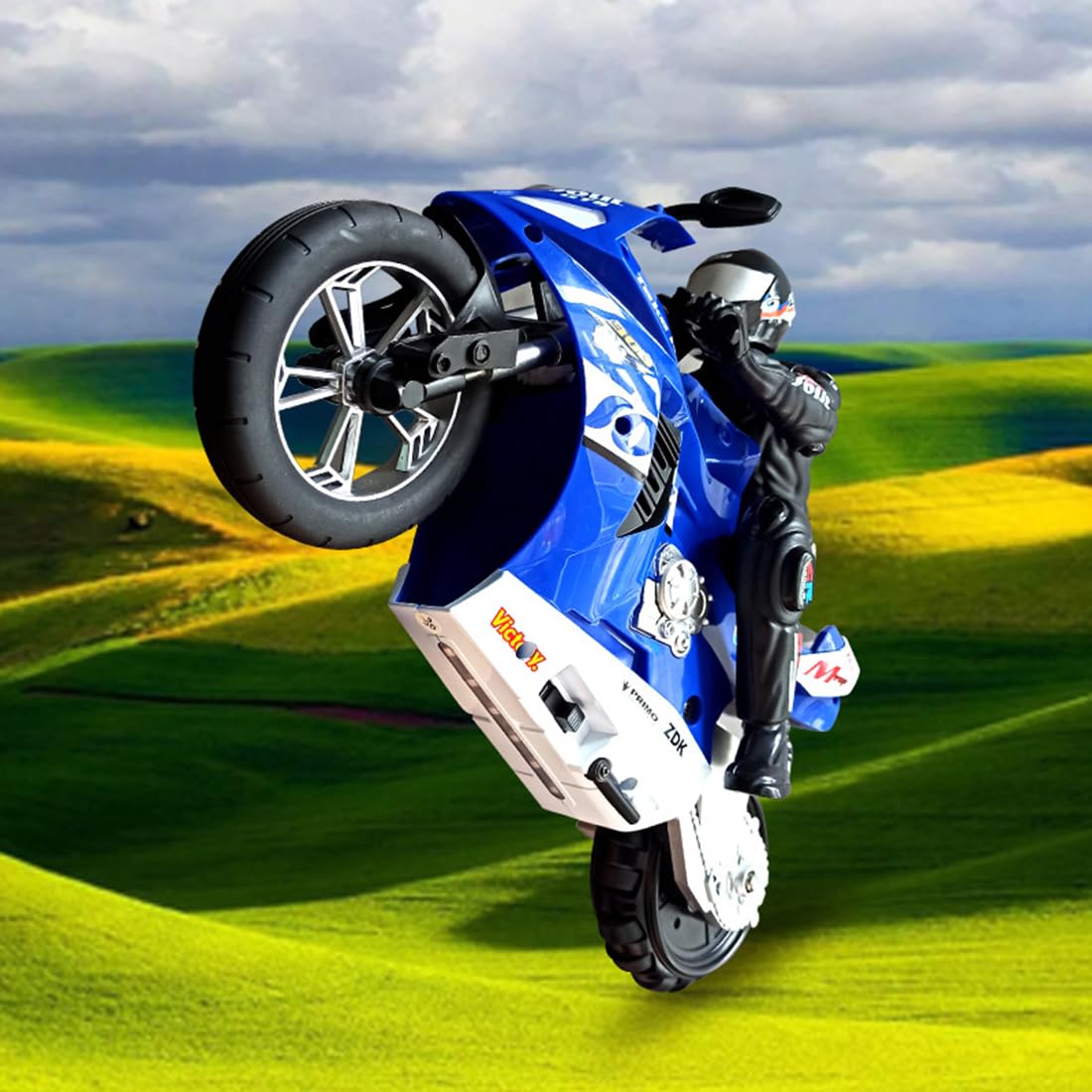 1/6 RC Dirt Bike for Adults - 2.4GHz Remote Control Stunt Motorcycle with Dual Motors | Off-Road Racing & Backyard Play