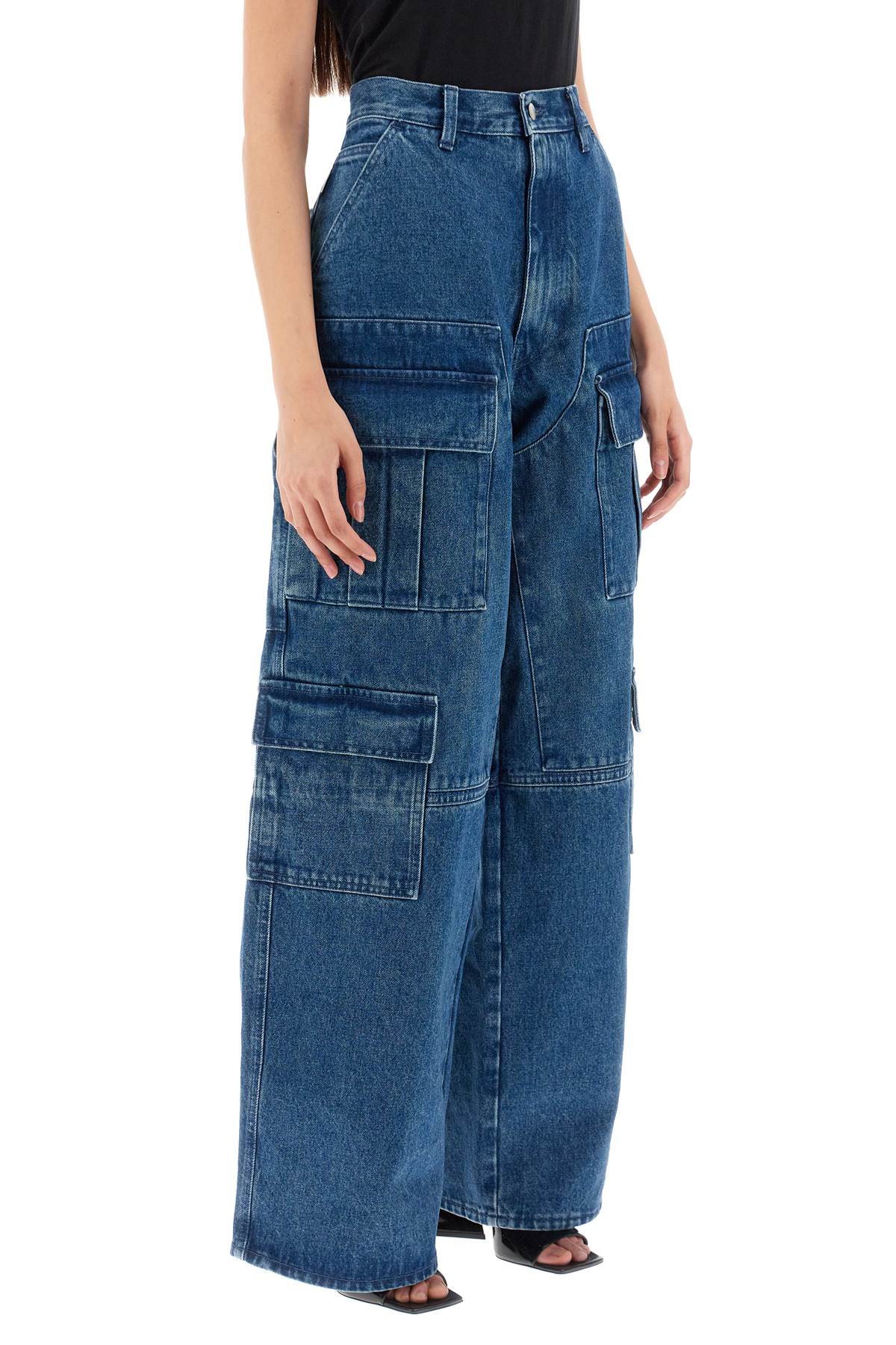 Ambush Cargo Boyfriend Jeans - Stylish Loose Fit Denim Pants for Women | Perfect for Casual Outings, Streetwear & Everyday Comfort