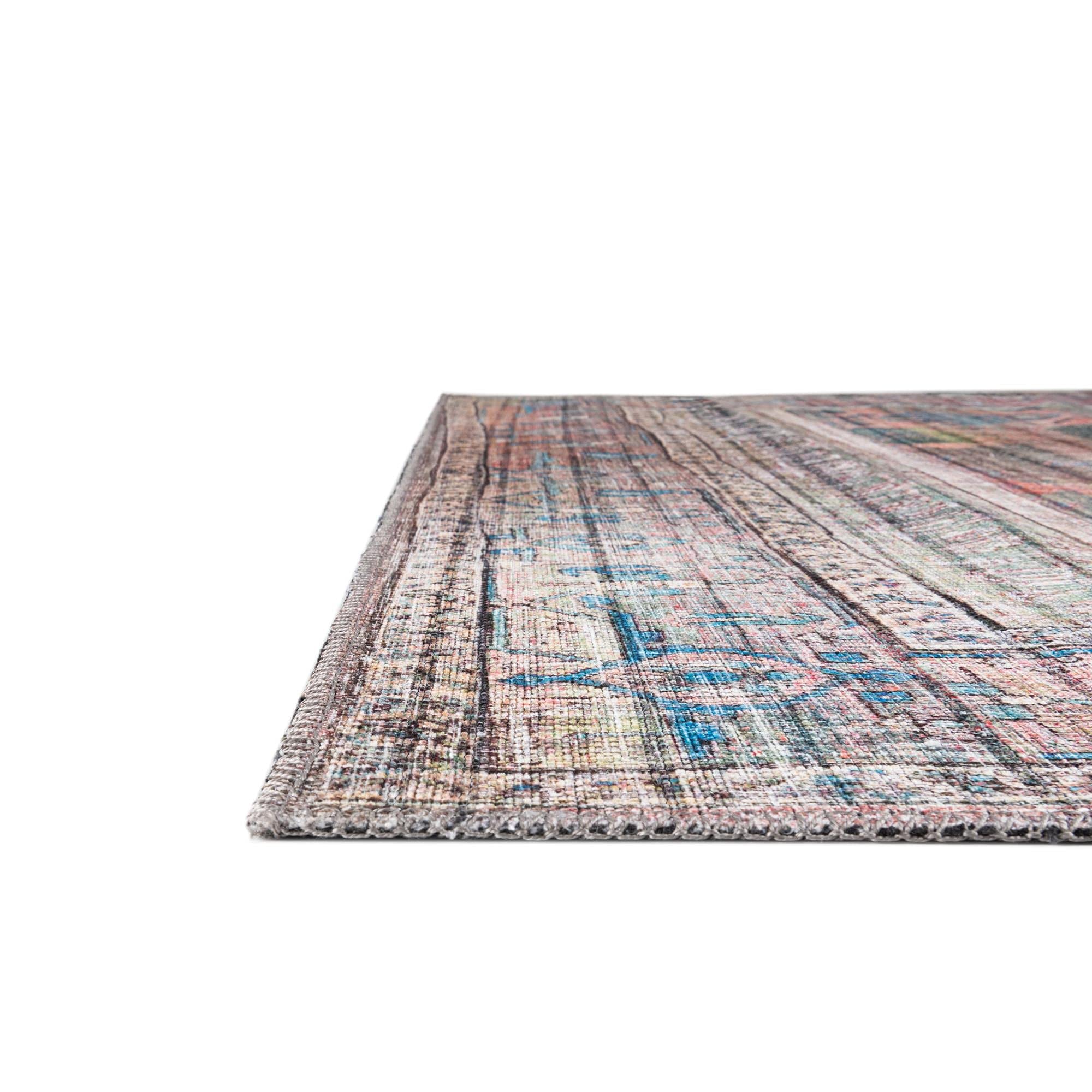 Maahru Collection Washable Rug – 13 Ft Runner Multi Low-Pile Rug for Hallways & Entryways | Durable & Easy-Clean Non-Slip Carpet for High Traffic Areas | Perfect for Home, Office & Commercial Spaces