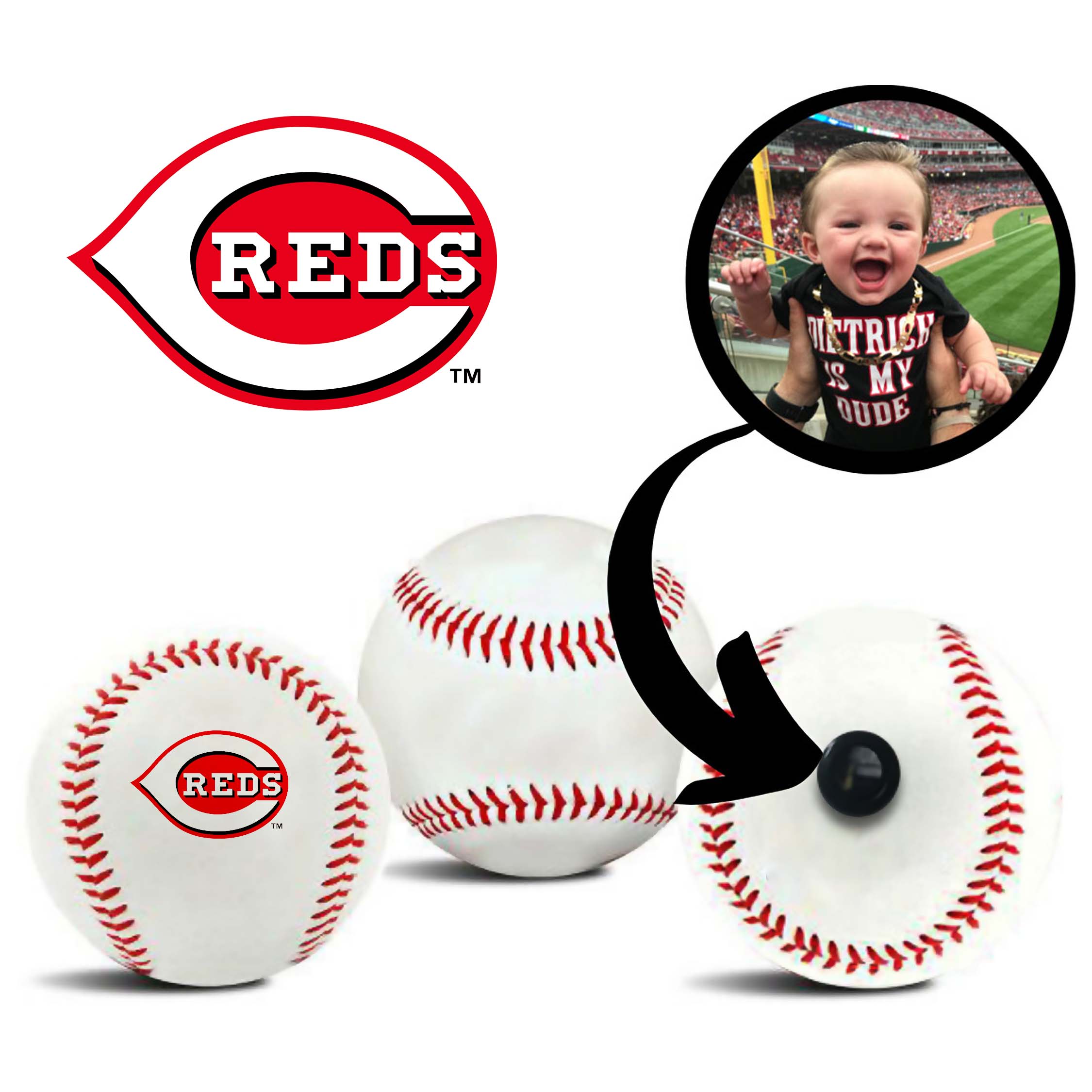 Official Cincinnati Reds MLB Baseball - High-Quality Team Logo & Design for Fans | Perfect for Collecting, Home Decor, and Gifting