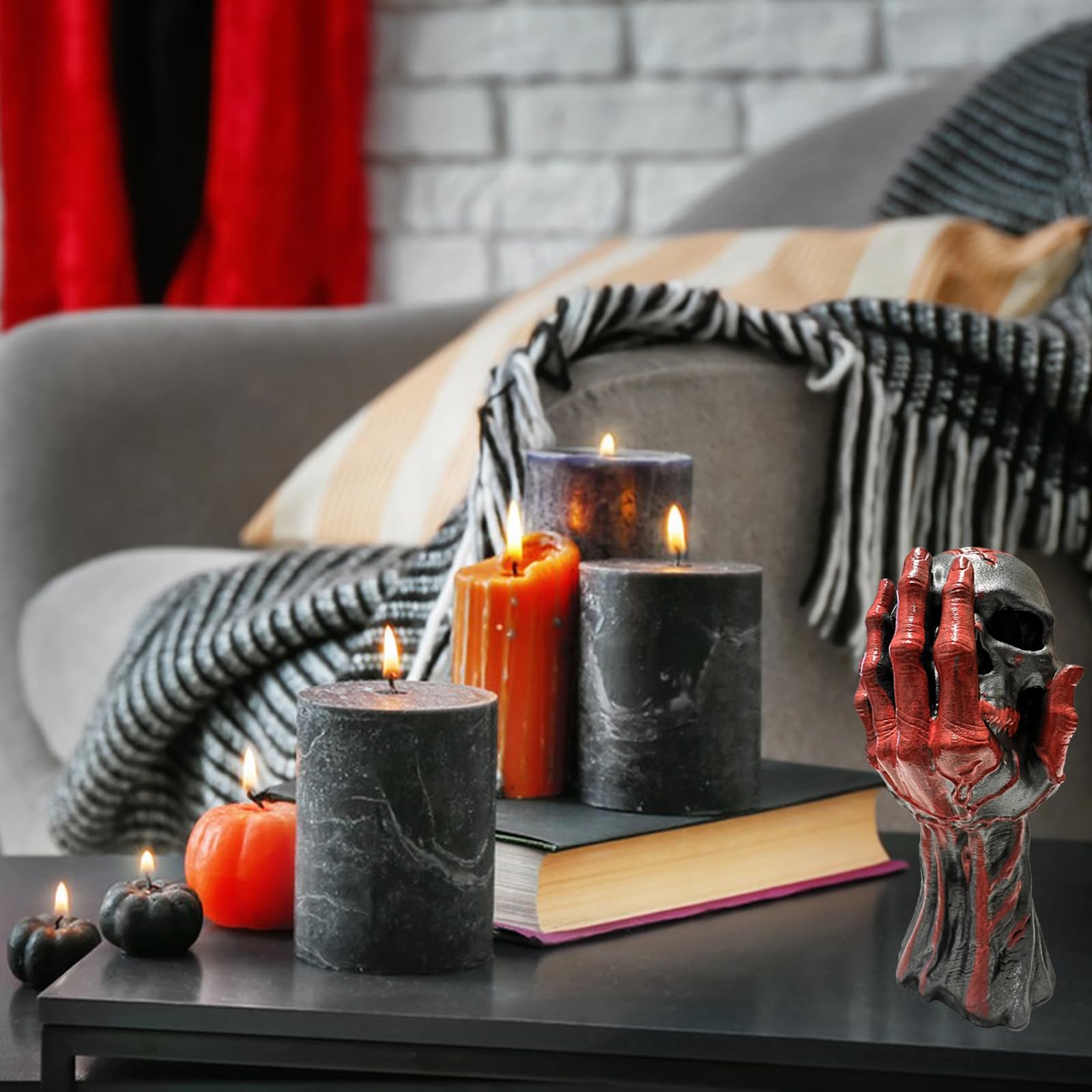3D Skull & Ghost Hand Silicone Molds for Halloween Candles, Epoxy Resin, Soap Making - DIY Aromatherapy Candle & Craft Supplies (Perfect for Halloween Decor, Party Favors & DIY Gift Making)