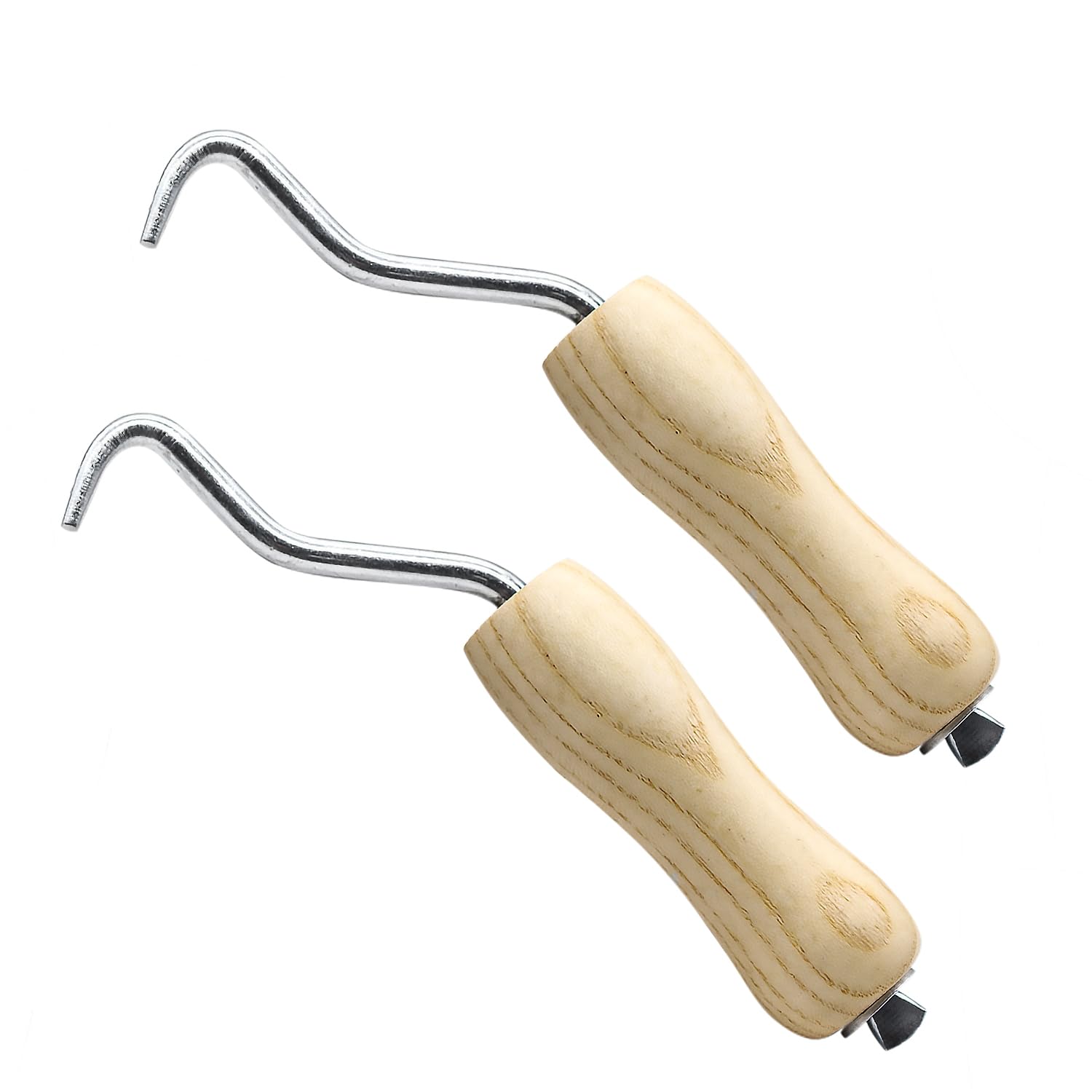 2PCS Rebar Wire Twister Tool - Heavy Duty Concrete & Metal Wire Twisting Tool with Wooden Grip Handle for Fence Construction, Rebar Tying, and DIY Projects - M-123 (Perfect for Construction Workers, Farmers, and Home Improvement)