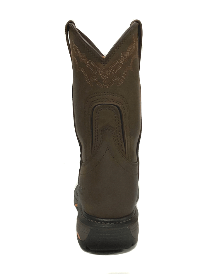 Ariat Men's WorkHog Waterproof Work Boots - Oil & Slip Resistant, Distressed Brown Leather - Ideal for Construction, Farming & Outdoor Work
