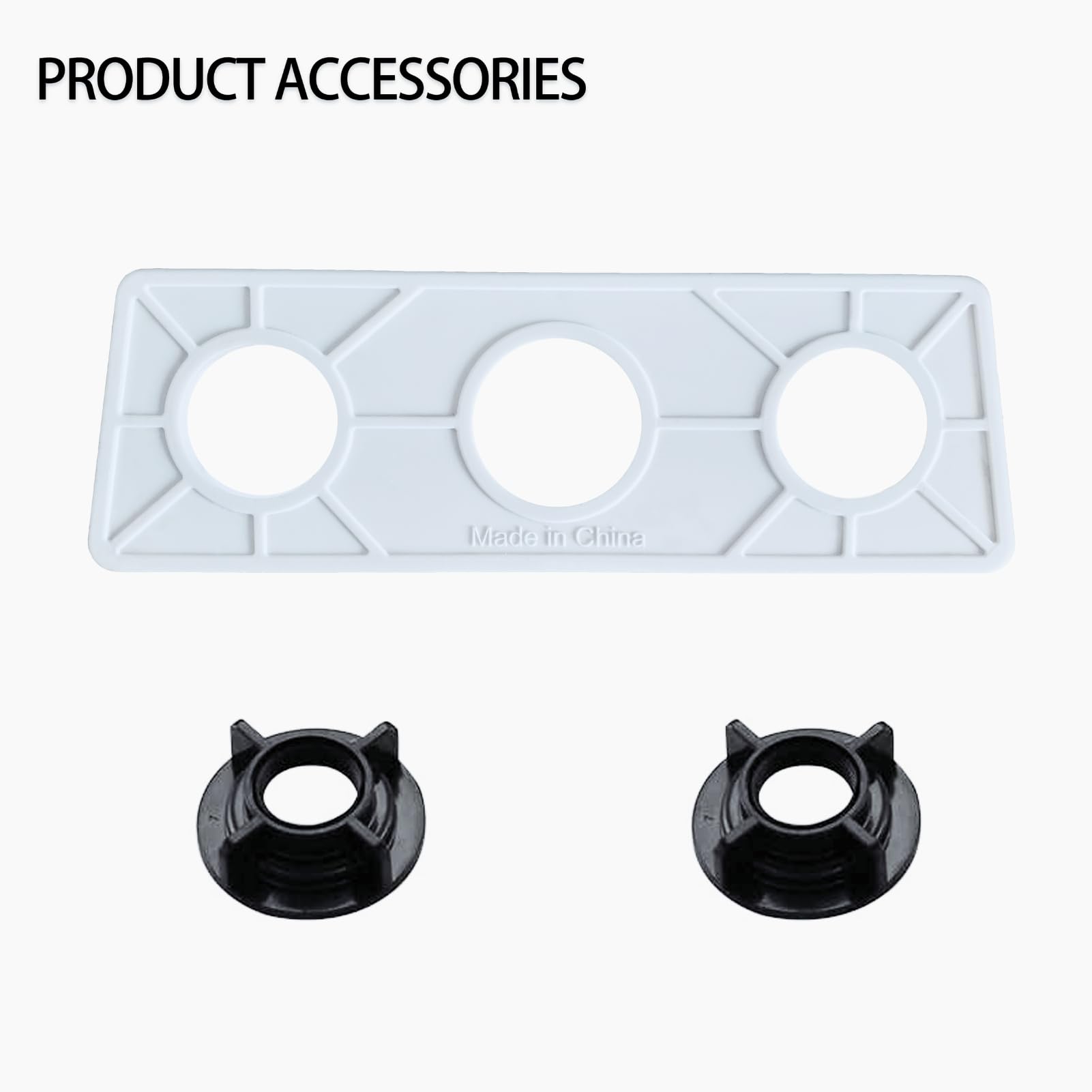 RV Shower Faucet Two Handle Replacement Set - Crystal Acrylic RV Shower Valve for Camper Van, Travel Trailer, Motorhome & Boat - White/Black (White) - Perfect for RV Bathroom Upgrades & Marine Applications