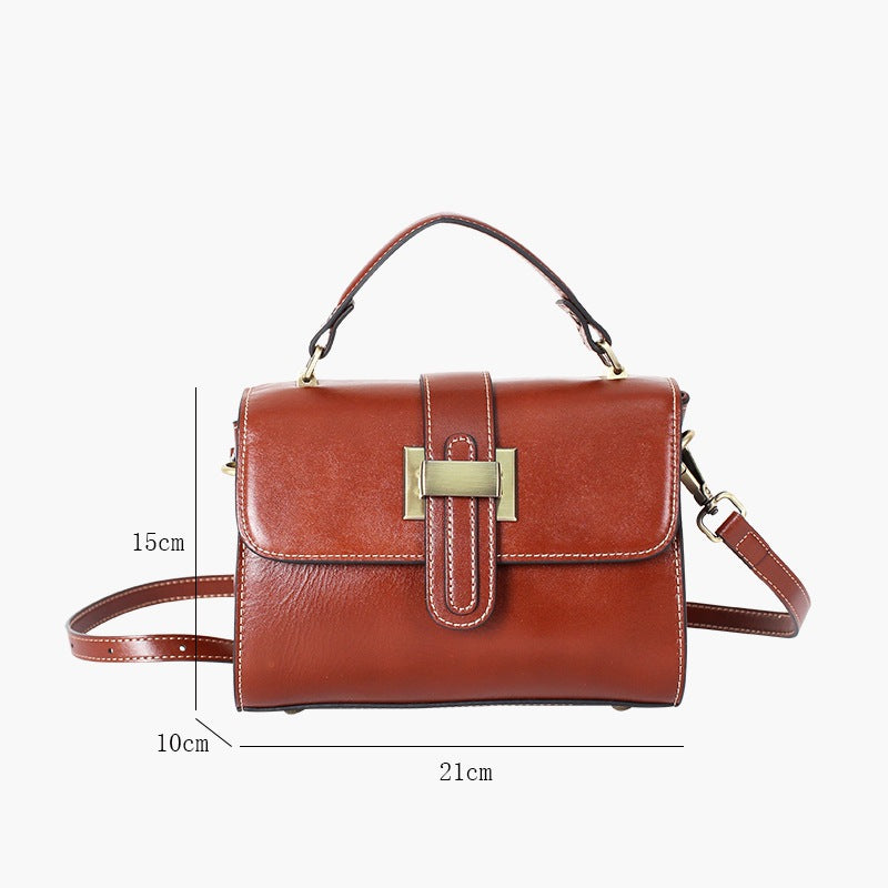 Stylish Genuine Leather Handbag for Women - Fashionable Crossbody Purse with Adjustable Strap, Perfect for Work, Travel & Everyday Use