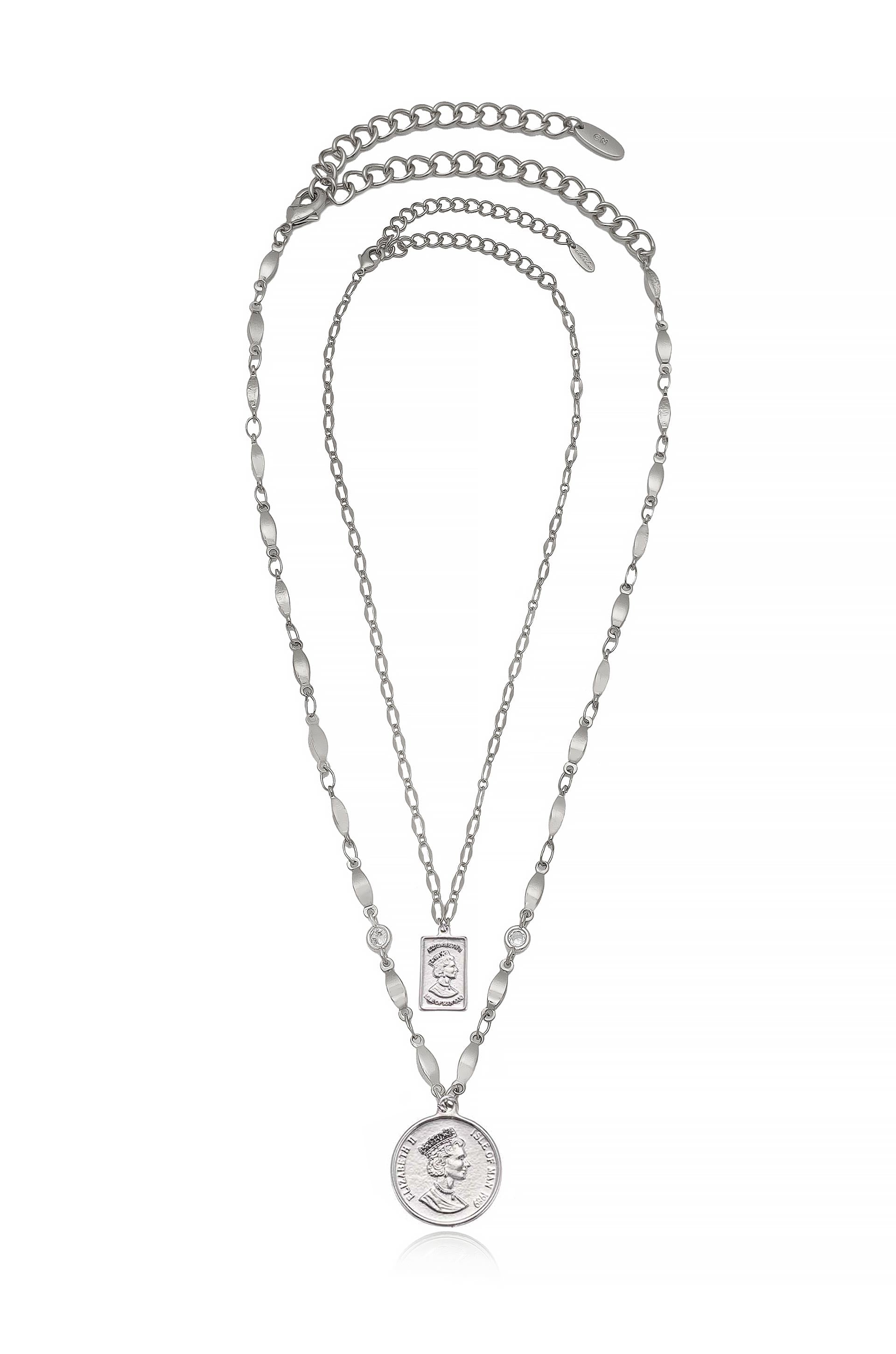 Medallions of Mine Layered Coin Necklace Set - Vintage Gold & Silver Pendant Jewelry for Women - Perfect for Everyday Wear, Gift Giving & Special Occasions