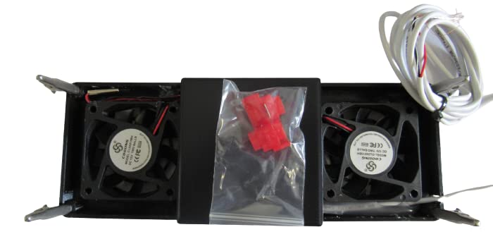 12V RV Refrigerator Cooling Fan with Digital Temperature Display - Perfect for Camper, Van, and Motorhome Fridge Cooling & Ventilation
