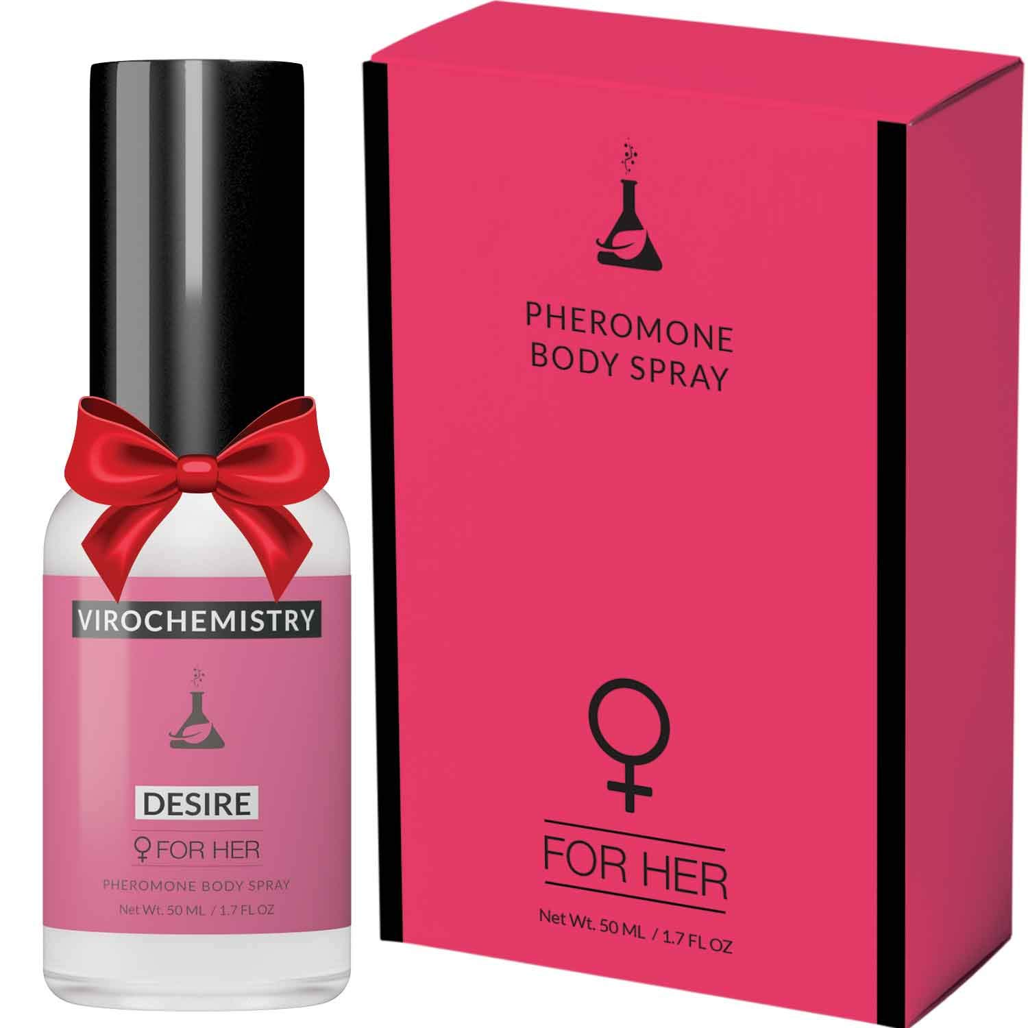 DESIRE Pheromone Perfume for Women - Ultra Strength Organic Human Pheromone Body Spray 50mL (Attracts Men) - Elegant Fragrance for Date Night & Romantic Occasions