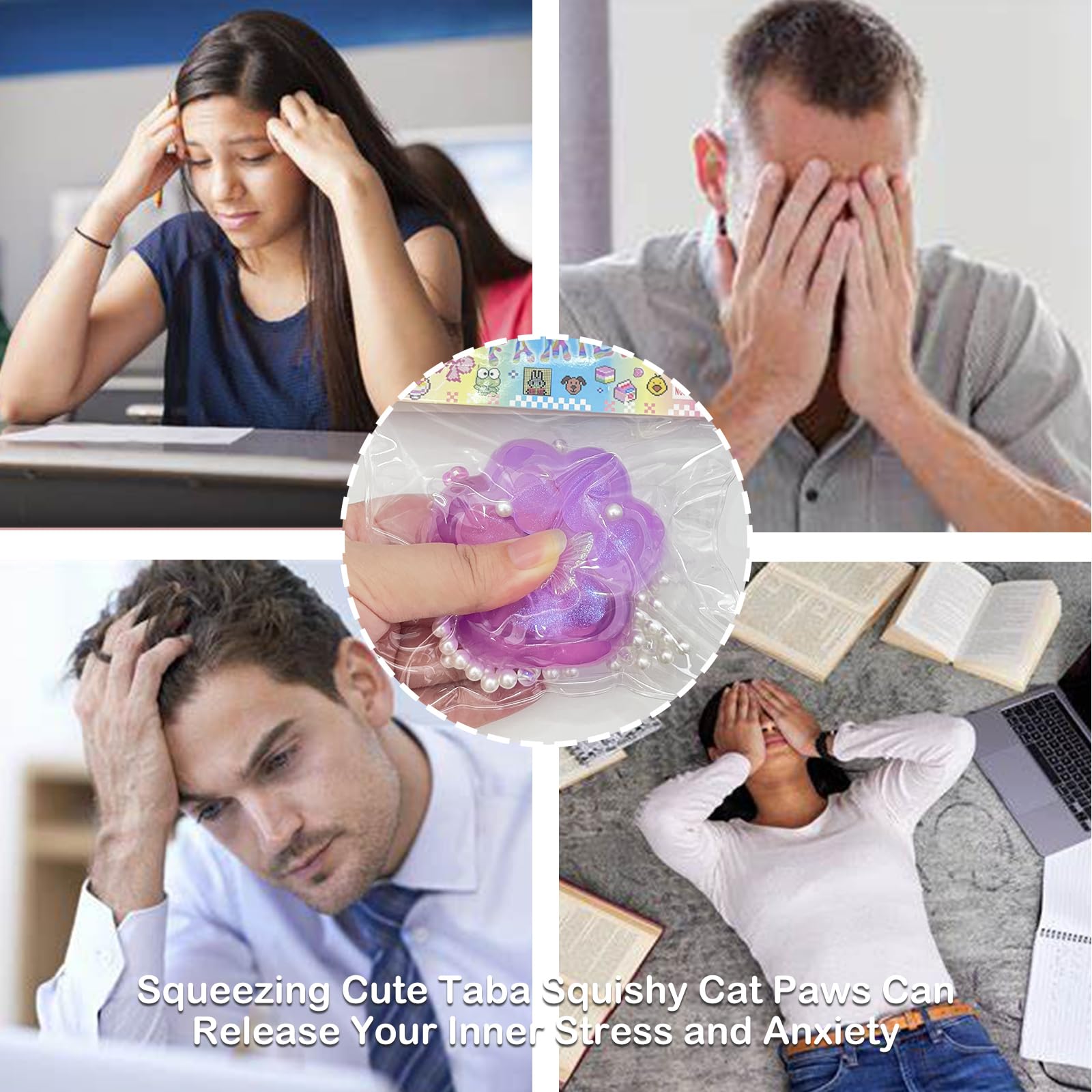 **Soft Squishy Cat Paw Stress Relief Toy - Cute PVC Fufu Squeeze Toy for Anxiety & Relaxation - Fun Party Favors for Adults, Birthdays & Cosplay Events**    *(Perfect for Stress Relief, Office Desk Decor, Party Giveaways & Cosplay Accessories!)*