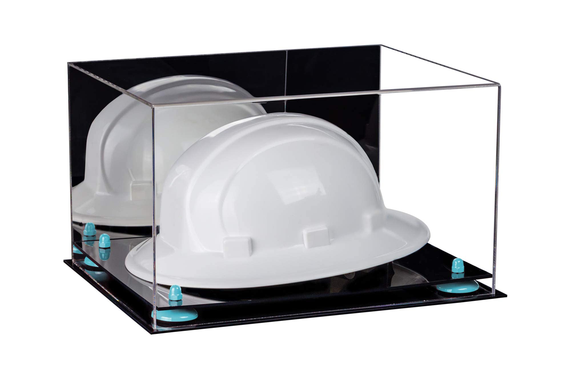 Clear Acrylic Large Helmet Display Case - Durable Hard Hat Protector for Collectors & Safety Gear Storage | Perfect for Motorcycle, Construction & Sports Helmets