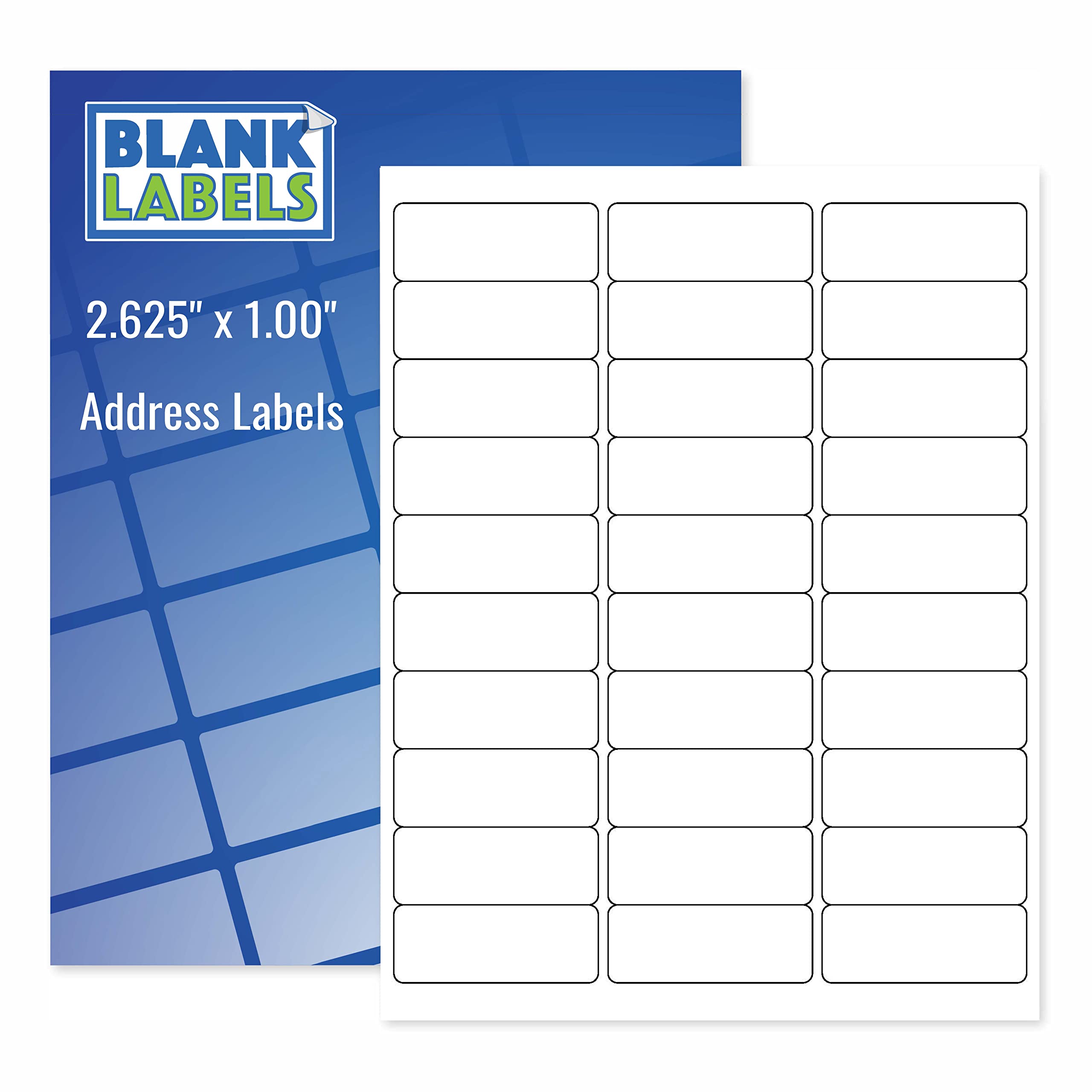 Removable Blank Address Labels 2.625