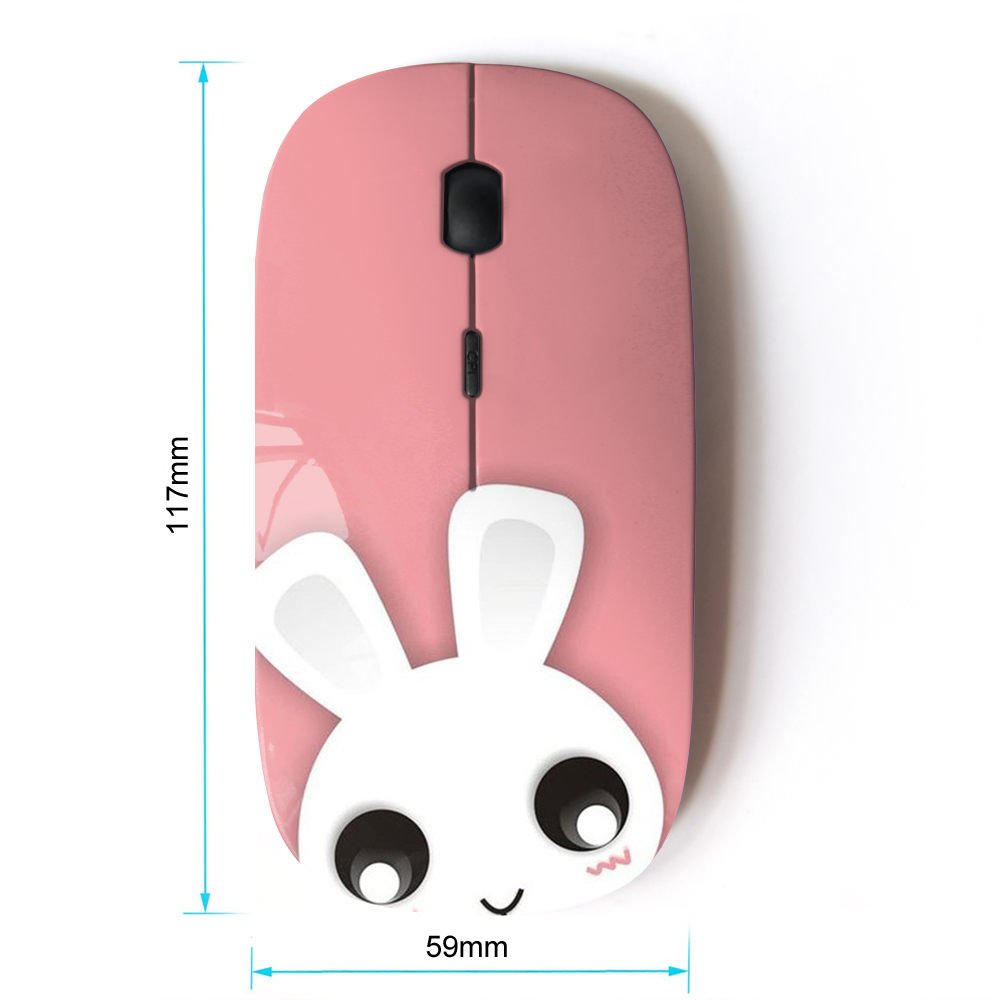 Cute Pink Bunny Rabbit 2.4G Wireless Optical Mouse - Perfect for Laptop, PC, Office & Home Use
