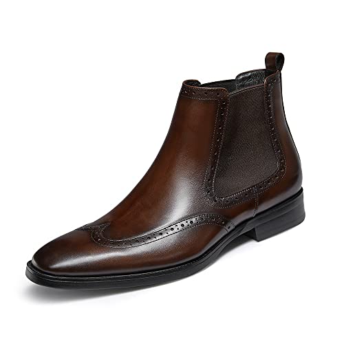 Premium Men's Chelsea Boots - Genuine Leather Dress Boots for Business & Casual Wear | Waterproof & Comfortable | Ideal for Office, Date Night & Outdoor Events