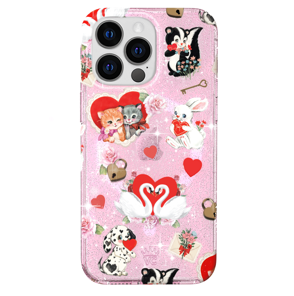 Sparkle Love Letter Glitter iPhone Case - Elegant & Protective Phone Cover for iPhone 13/14/15 Pro Max - Perfect for Valentine's Day, Anniversaries & Romantic Gifts