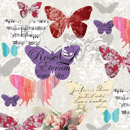 Decorative Music Note Cocktail Napkins with Romantic Butterflies - 40pcs 10x10 Inch - Perfect for Wedding Receptions, Bridal Showers & Music-Themed Parties