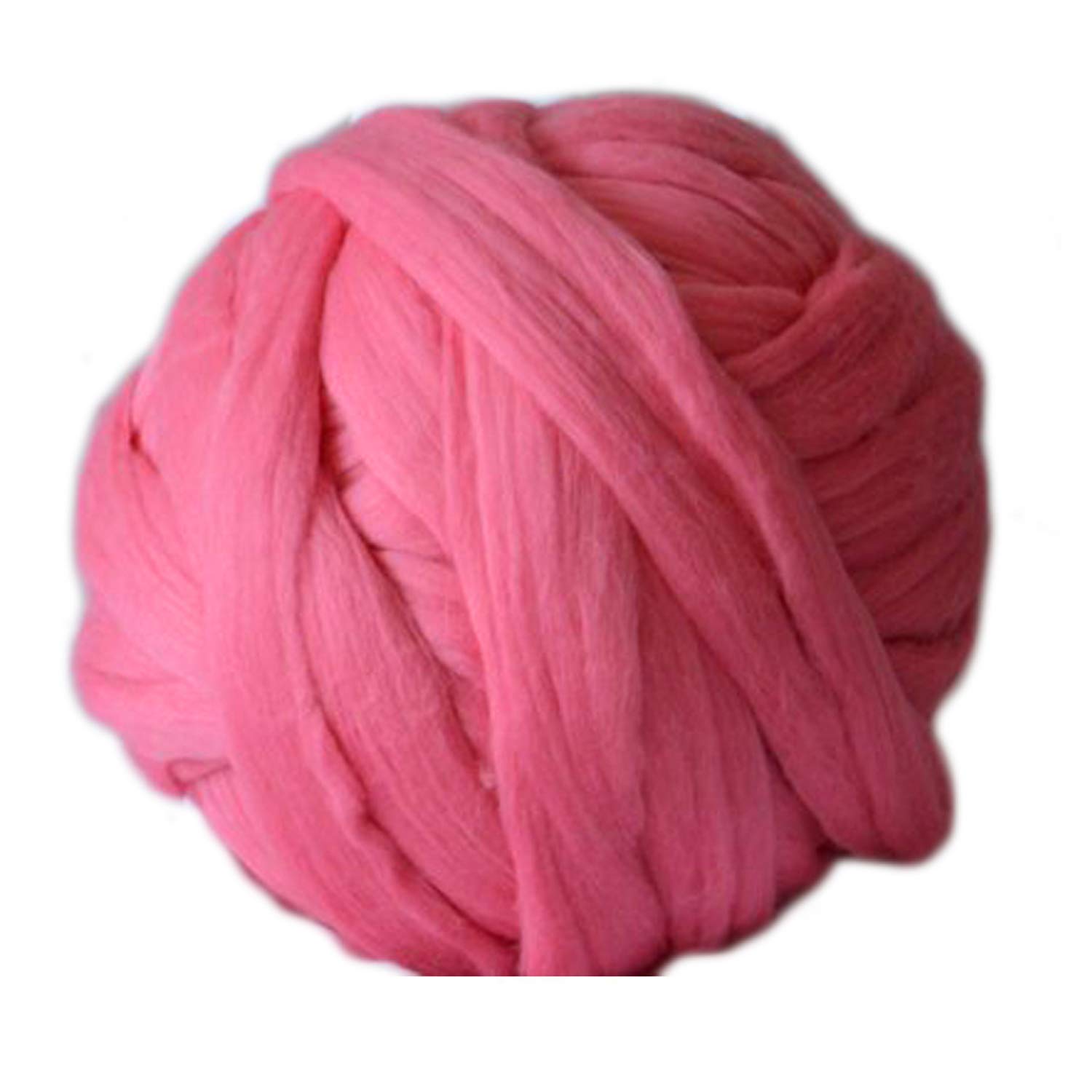 Clootess Bulky Chunky Yarn - 11 lbs Big Roving Wool for Hand Knitting, DIY Crochet, Sofa & Bed Throw Blankets (Rose Red) - Perfect for Cozy Home Decor and Winter Crafts