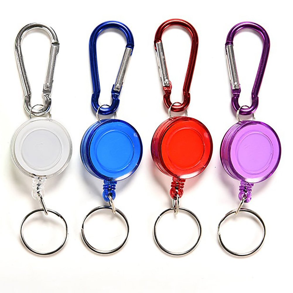 Retractable Ski Pass & ID Card Badge Reel Holder with Carabiner Clip - Perfect for Work, Events & Outdoor Activities - Great Gift for Mother's Day, Father's Day, Wedding, Anniversary, Party, Graduation, Christmas & Birthday