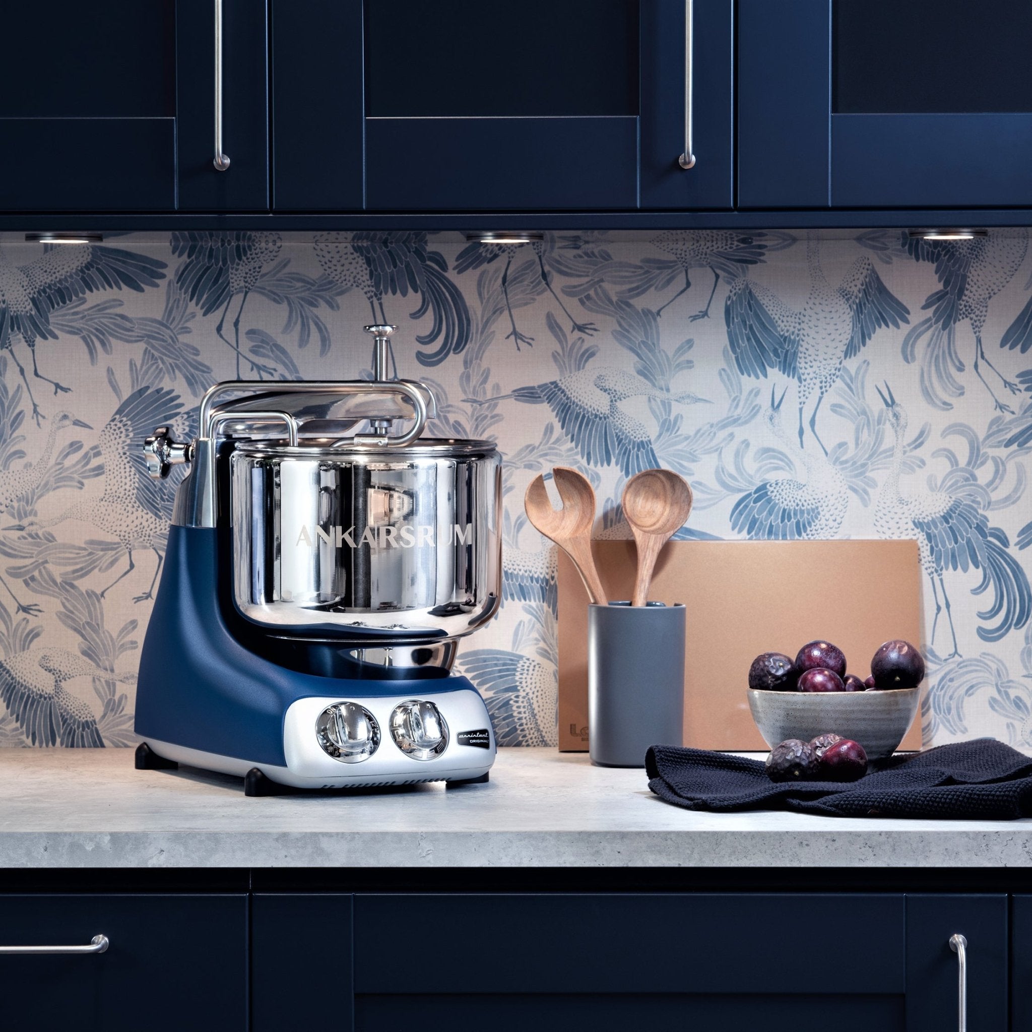 Ankarsrum AKM6230 Stand Mixer - 7QT Powerful Kitchen Mixer with 10 Speeds, Dough Hook & Whisk - Royal Blue for Baking, Cooking & Meal Prep