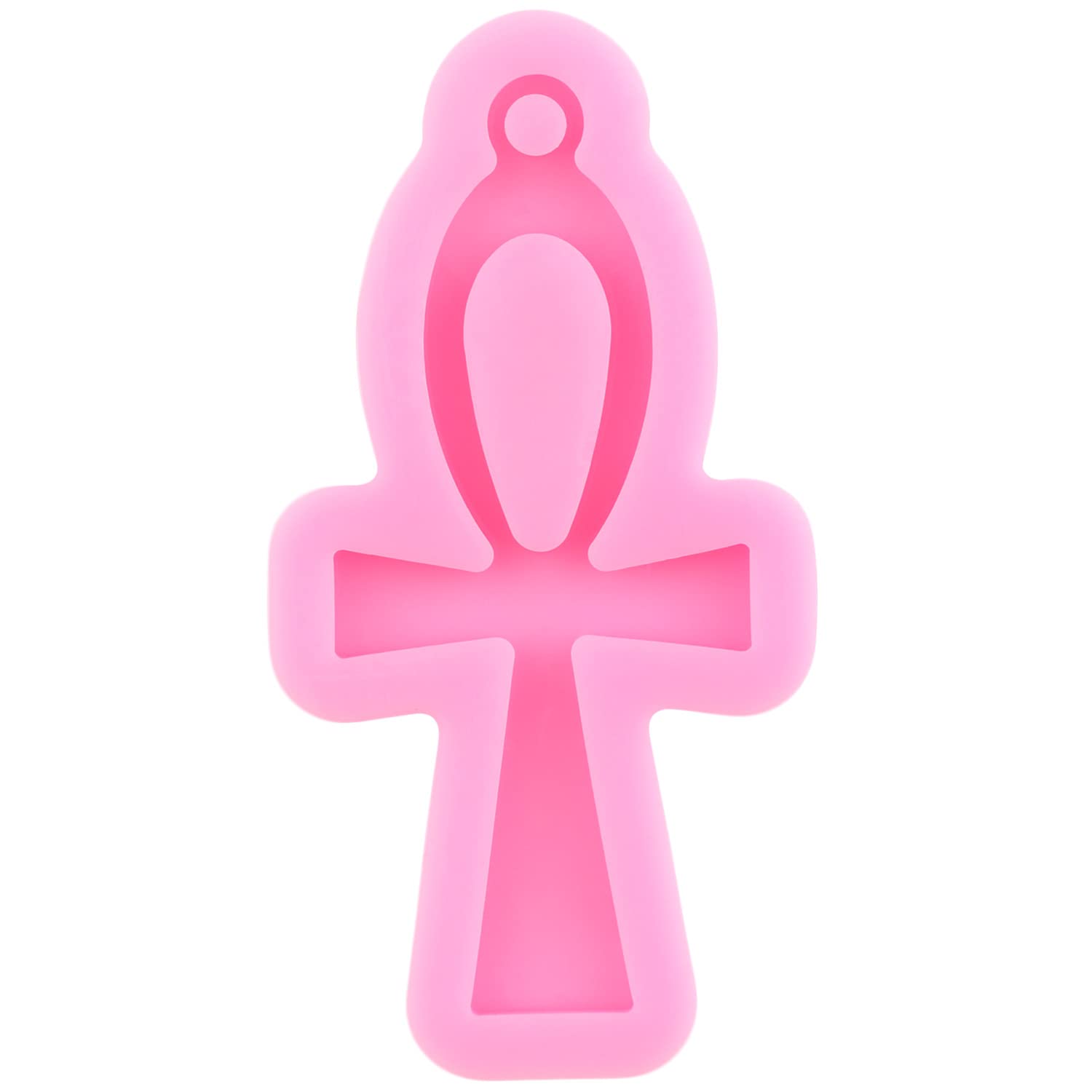 DIY Cross Resin Keychain Mold Set of 5 - Angel Silicone Molds for Epoxy Resin Jewelry Making, Polymer Clay & Ribbon Crafts - Perfect for Handmade Gifts, Christmas Ornaments & Home Decor