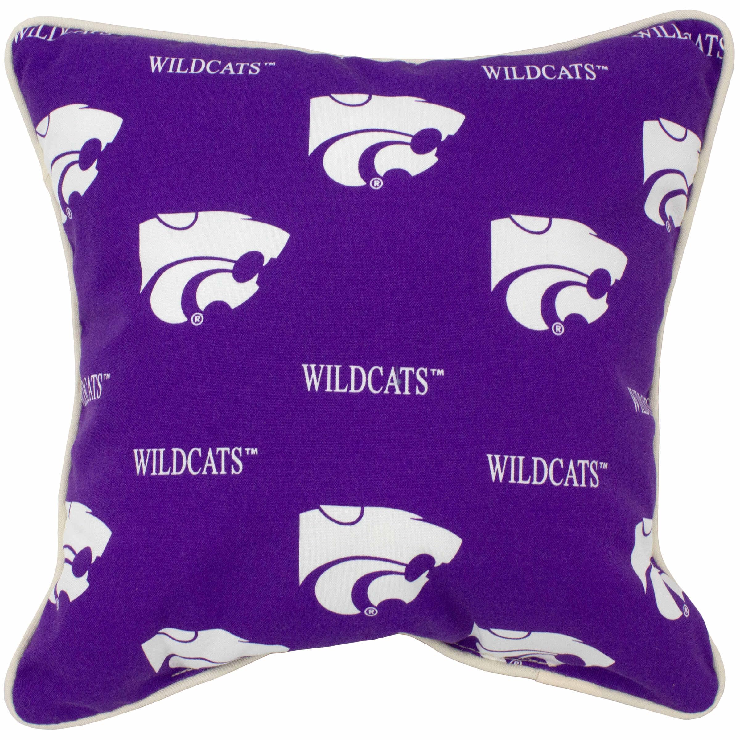 Kansas State Wildcats Decorative Throw Pillow 16x16 Inches - Soft Outdoor & Indoor College Covers for Dorm, Sofa, Bed, Porch