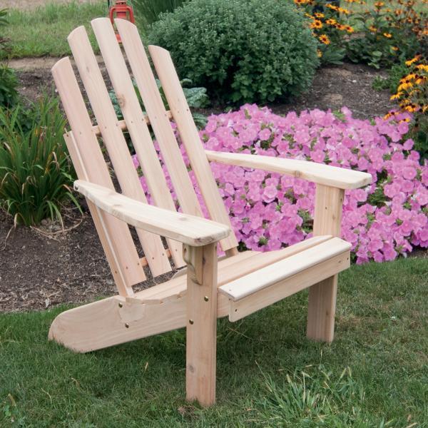 Premium Western Red Cedar Kennebunkport Adirondack Chair - Outdoor Patio Furniture for Garden, Deck, Poolside & Backyard Relaxation