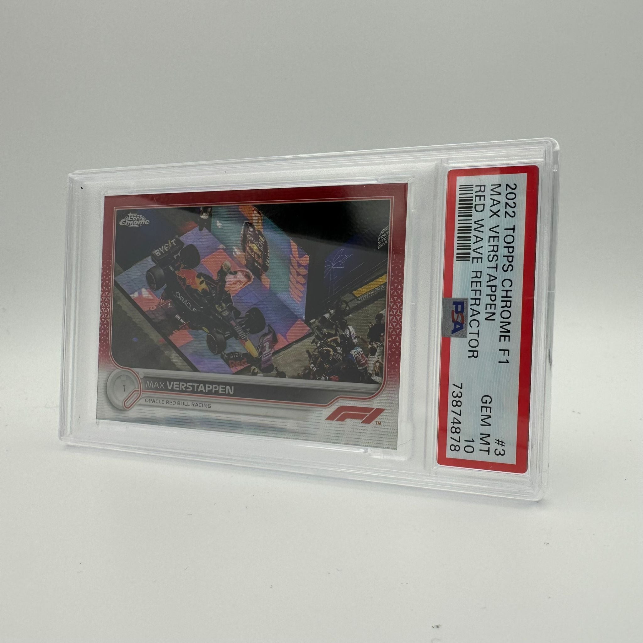PSA 10 4/5 Max Verstappen #3 Red Wave Refractor Trading Card - Rare Collectible for F1 Fans & Sports Memorabilia Enthusiasts - Perfect for Display, Investment, and Racing Memorabilia Collections