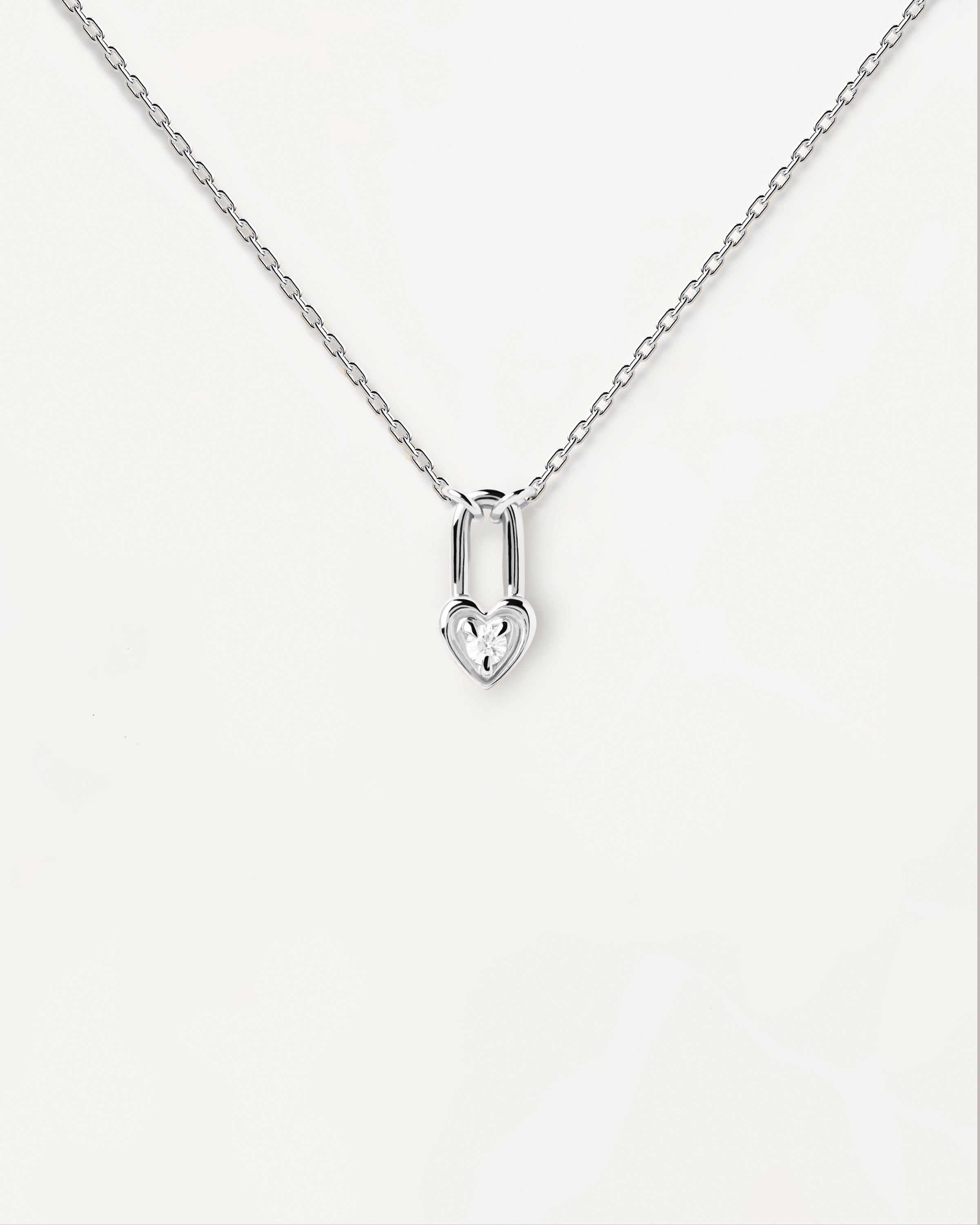 Heart Padlock Silver Necklace for Women - Romantic Love Lock Pendant Jewelry Gift for Her - Perfect for Valentine's Day, Anniversary & Couple Gifts