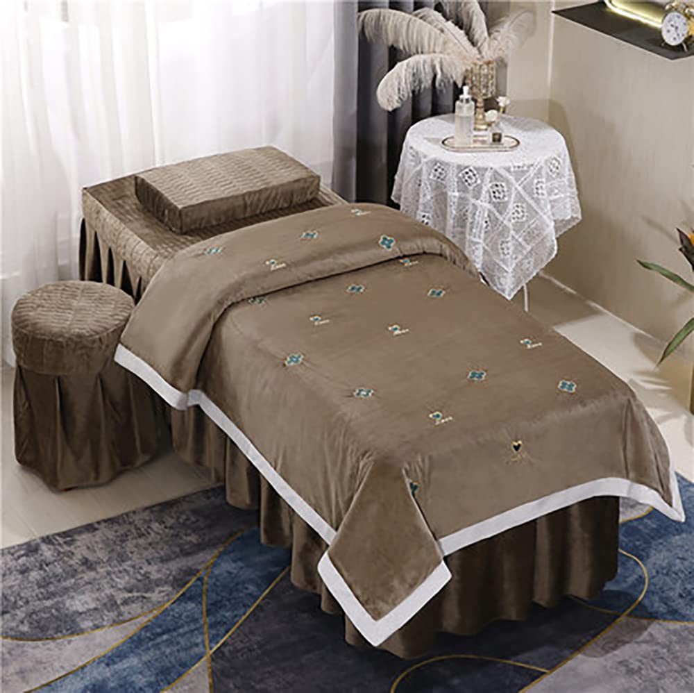 Vintage Massage Bed Sheet with Face Breath Hole - Salon Bed Cover for Beauty & Spa (190x70cm) - Perfect for Facial Treatments, Massage Therapy & Salon Decor