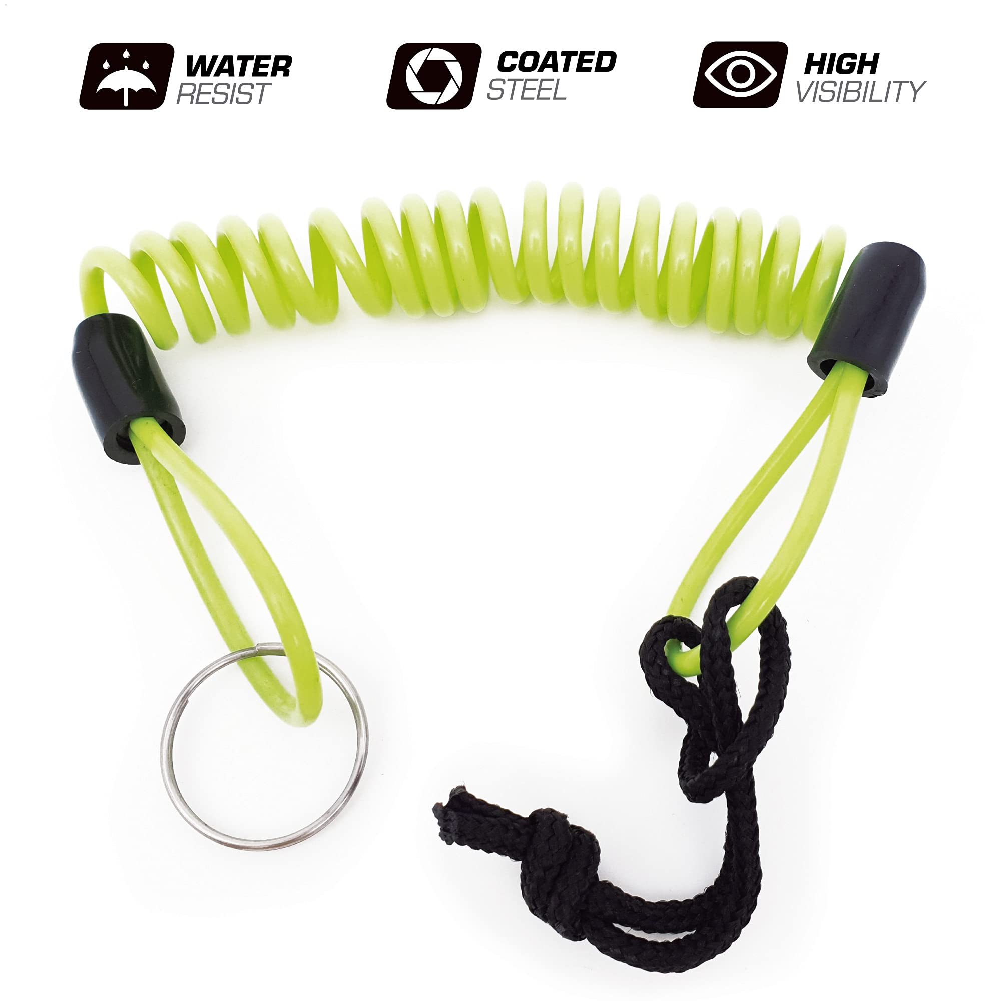 Premium Motorcycle Disc Lock Reminder Cable with Brake Ring - High Visibility Anti-Theft Safety Cable for Bikes, Scooters & Helmets | Secure Parking, Theft Prevention & Ride Safety Accessories