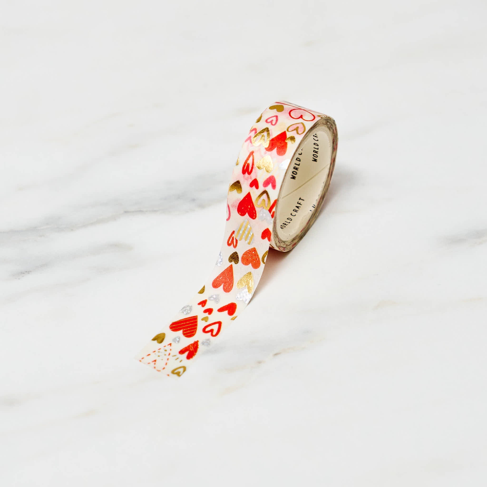 Sweet Love Series Vertical Foil Masking Tape - Premium Decorative Washi Tape for Scrapbooking, DIY Crafts, Gift Wrapping & Home Decor | WORLD CRAFT
