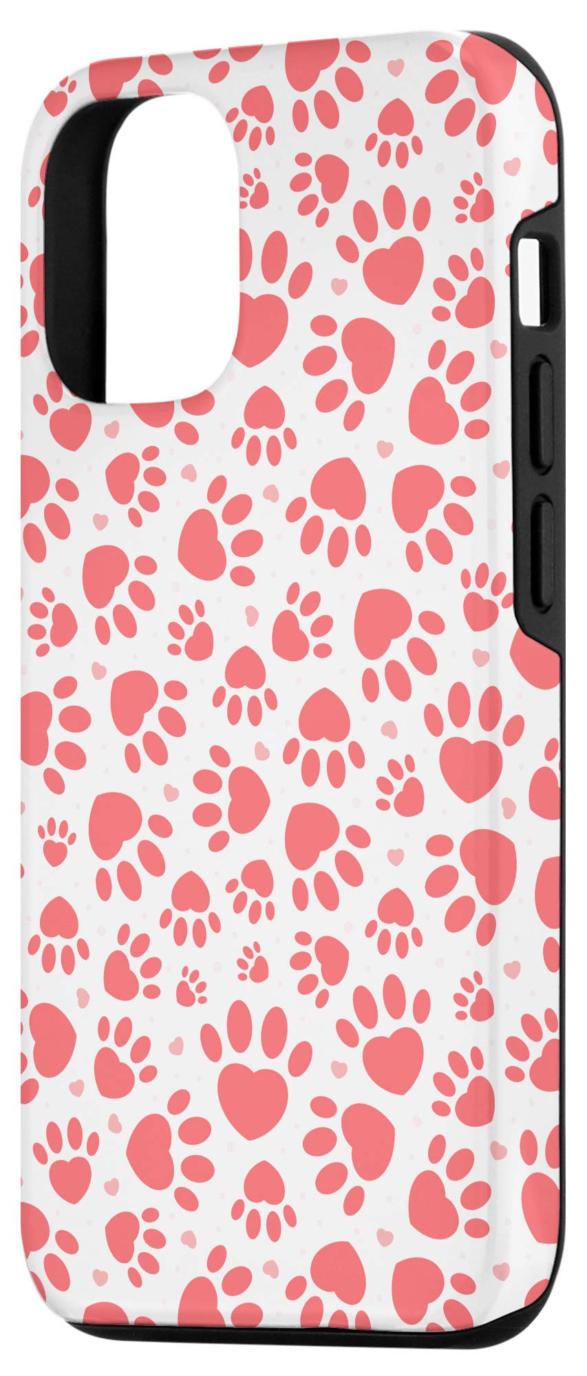 Cute Dog Paw Print iPhone 12/12 Pro Case - Shockproof Protective Cover for Women & Girls - Perfect for Pet Lovers, Daily Use & Outdoor Activities