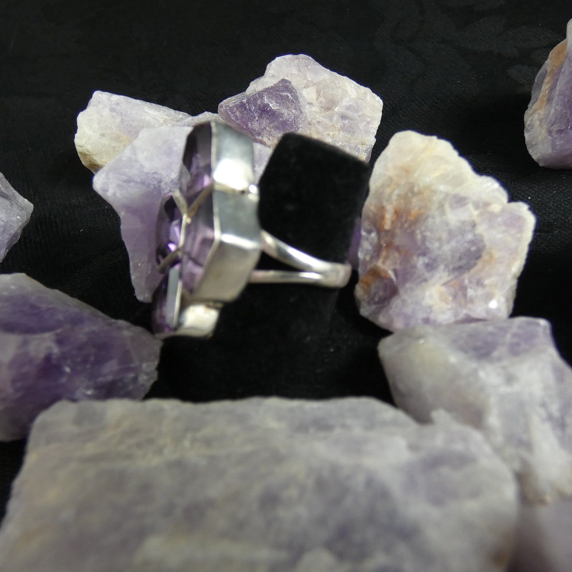 Natural Amethyst Gemstone Ring for Women - Size 7 | Elegant Purple Crystal Jewelry Gift for Birthday, Anniversary & Special Occasions