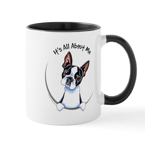 White/Black Inside - Boston Terrier IAAM Large Mug