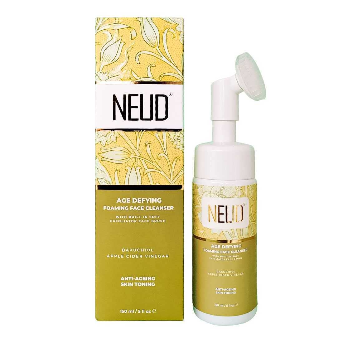 NEUD Foaming Face Cleanser 150ml - Anti-Aging & Age Defying Facial Wash for Women & Men | Gentle Daily Cleansing for All Skin Types | Perfect for Morning & Night Skincare Routine