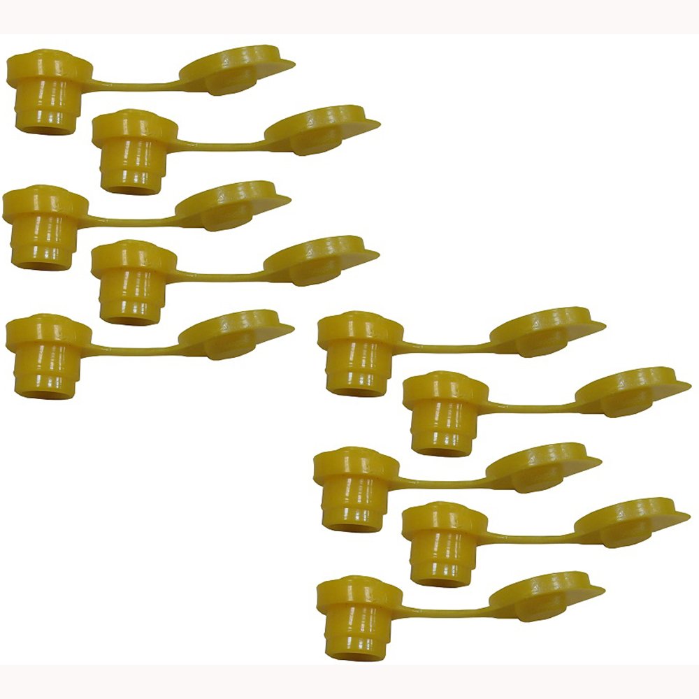 Yellow Fuel Gas Can Vent Caps - 10 Pack for Briggs Rotopax Gott - Outdoor Camping Use