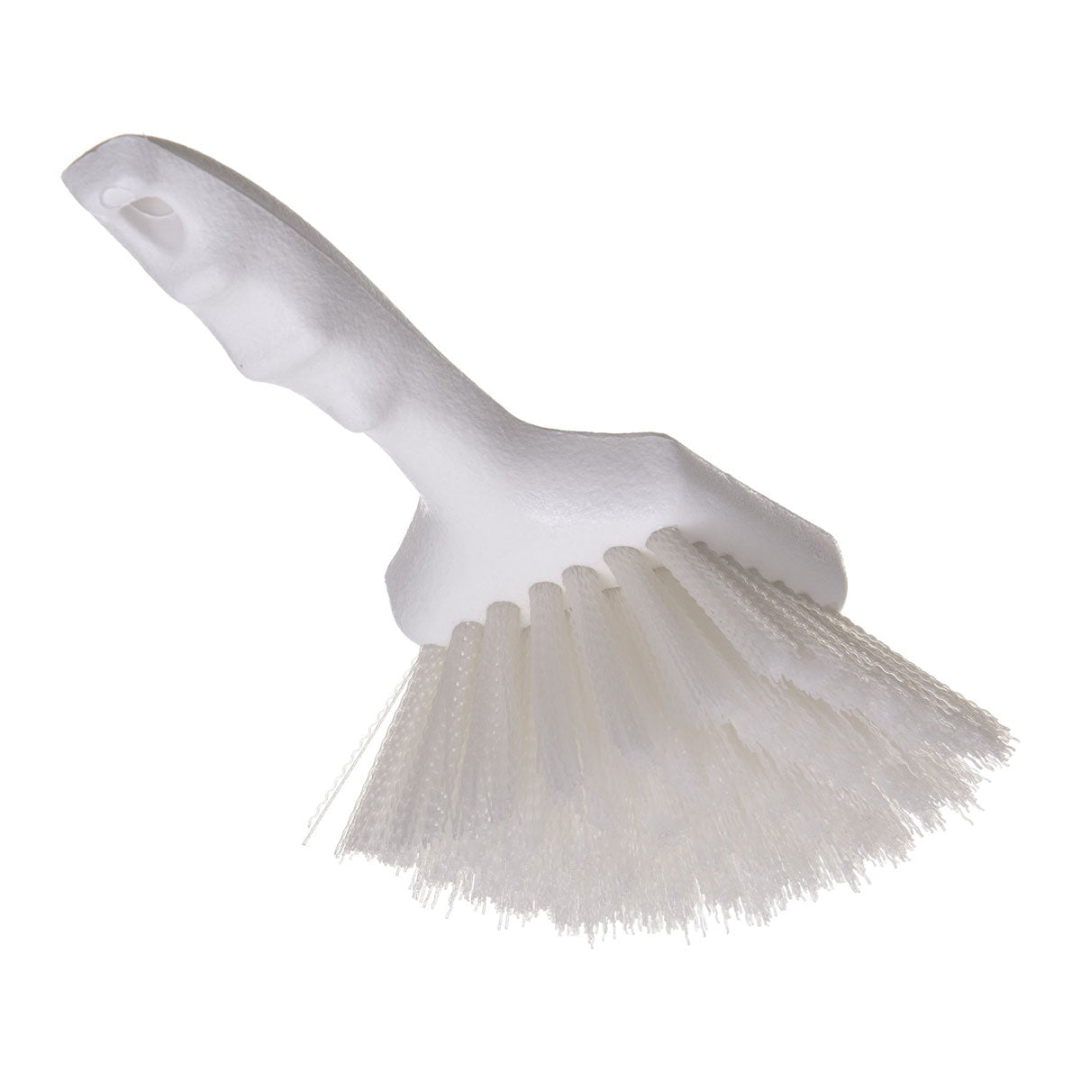 Carlisle 4054102 Flo Pac Utility Scrub Brush - Heavy Duty Cleaning Brush for Kitchen, Bathroom & Outdoor Use, White, 8 Inch - Perfect for Floors, Tiles & Grout Cleaning