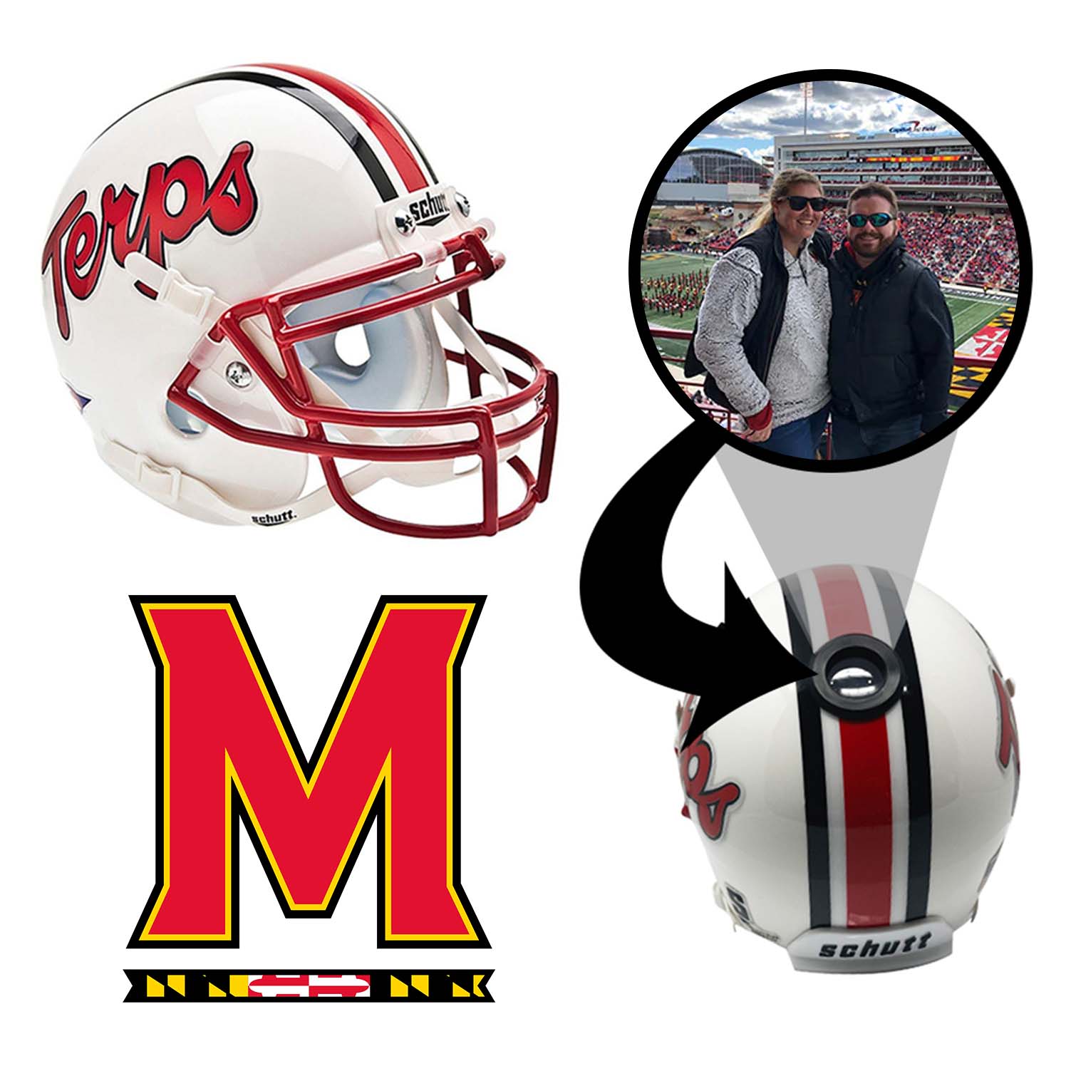 Maryland Terrapins College Football Mini Helmet Collectible - Authentic NCAA Memorabilia for Fans & Collectors - Perfect for Game Day Decor, Man Cave, or Sports Gift